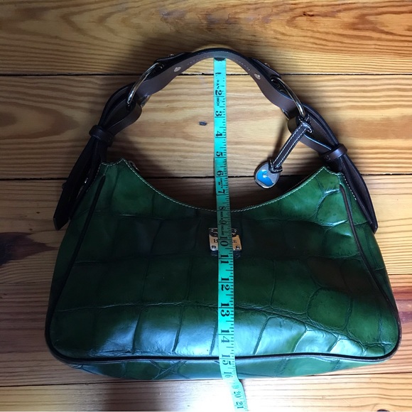 Dooney & Bourke Green Leather Shoulder Bag, EUC, 14” x 9” - Picture 10 of 15